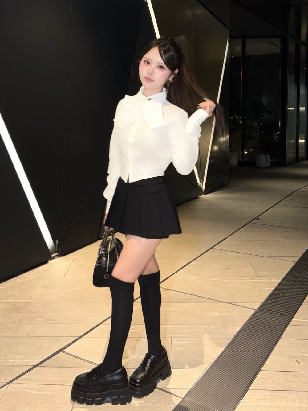 モデル：158cm（着用サイズ：FREE　着用カラー：WHT）