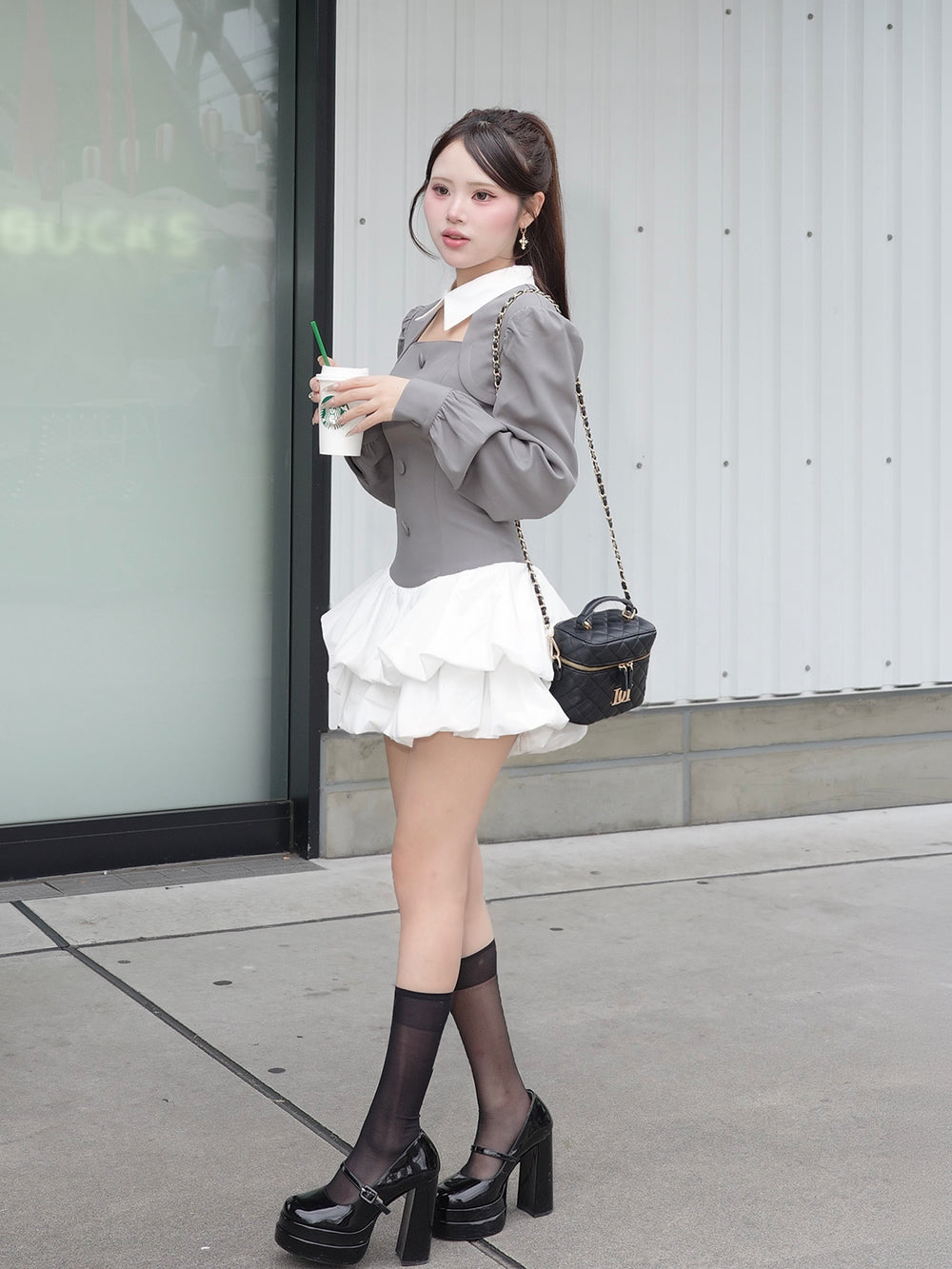 モデル：157cm（着用サイズ：FREE　着用カラー：GRY）