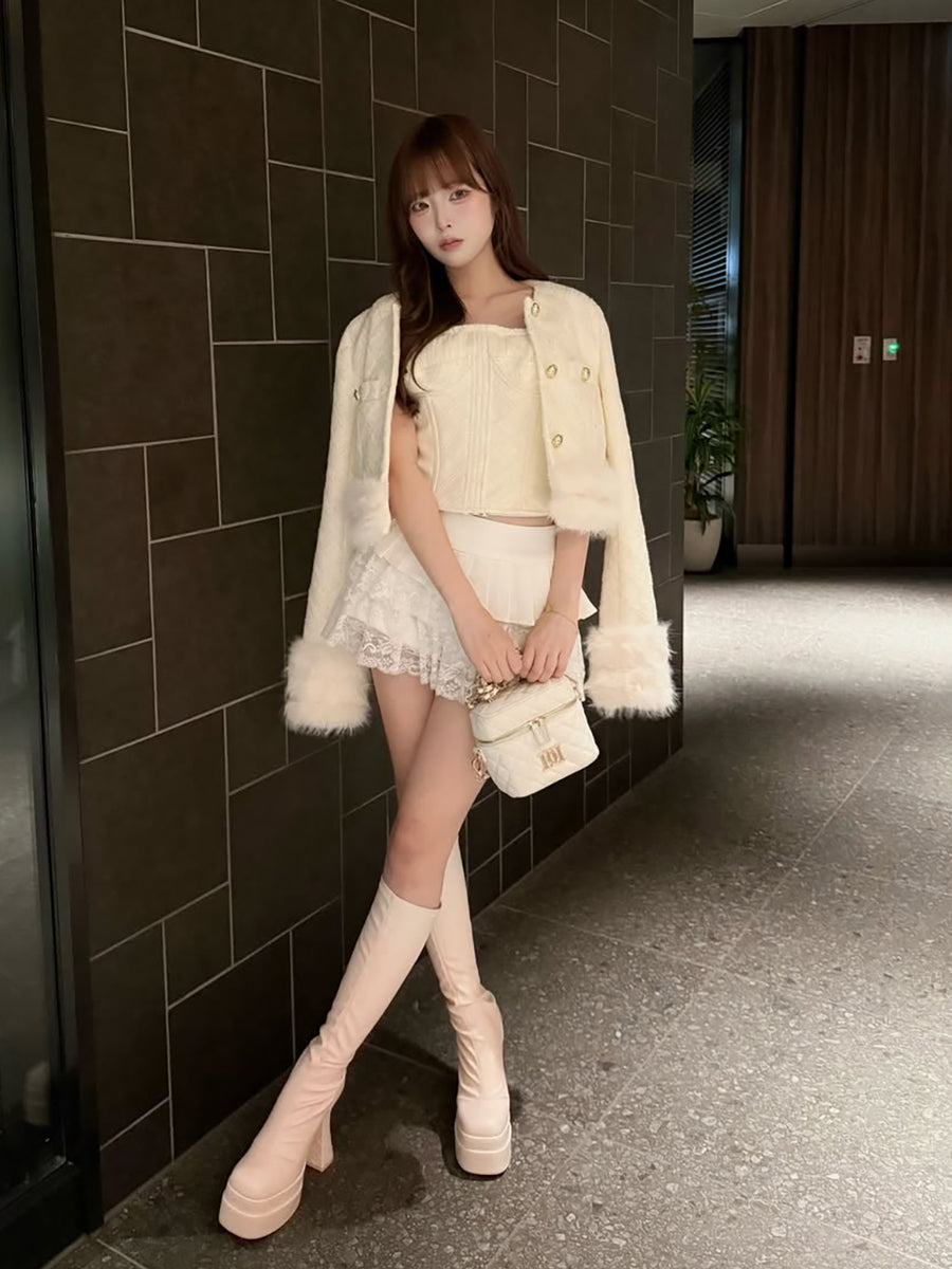 モデル：164cm（着用サイズ：S　着用カラー：WHT）