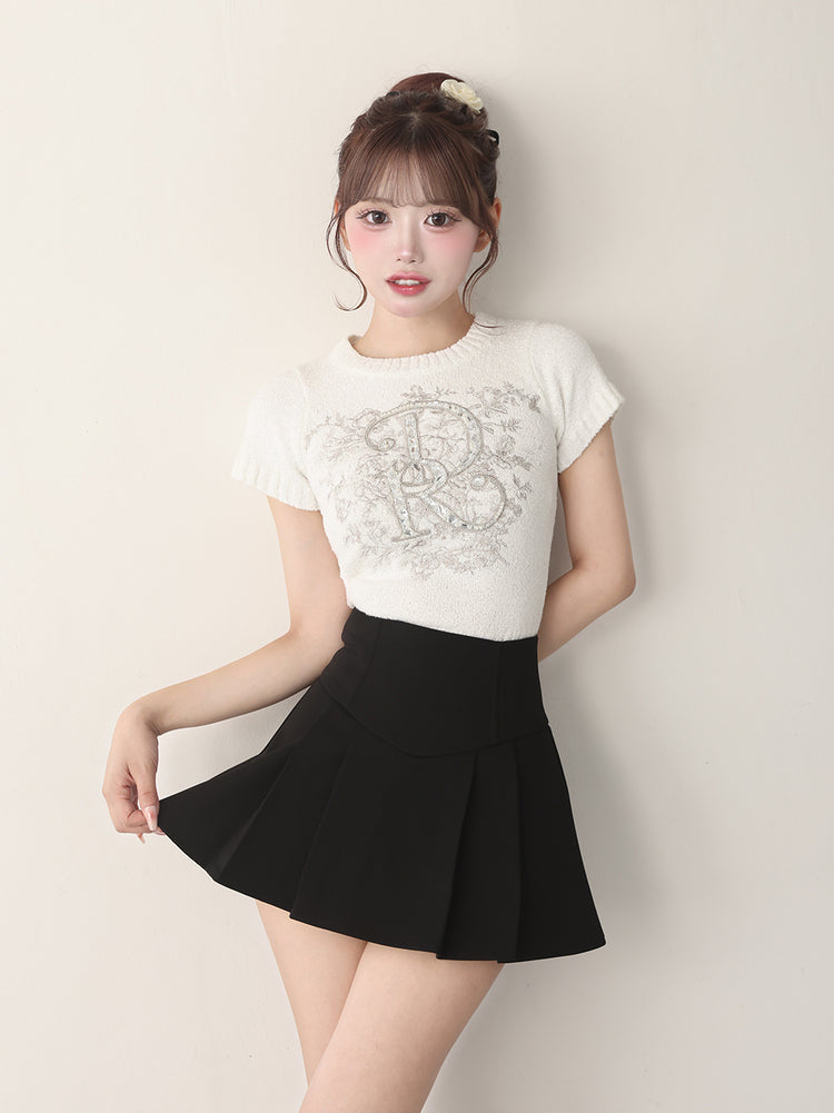 ★送料・関税込★LUV IS TRUE★NM STITCH SKIRT★ミニスカート LUV IS TRUE]☆NM STITCH SKIRT (LUV IS TRUE/ミニスカート