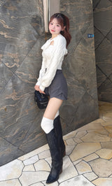 モデル：158cm（着用サイズ：FREE　着用カラー：WHT）