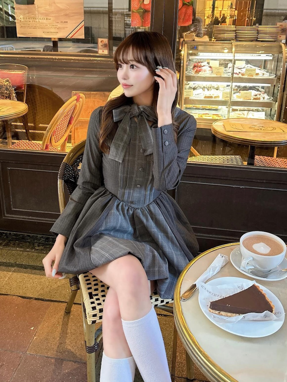 モデル：166cm（着用サイズ：FL　着用カラー：GRY）