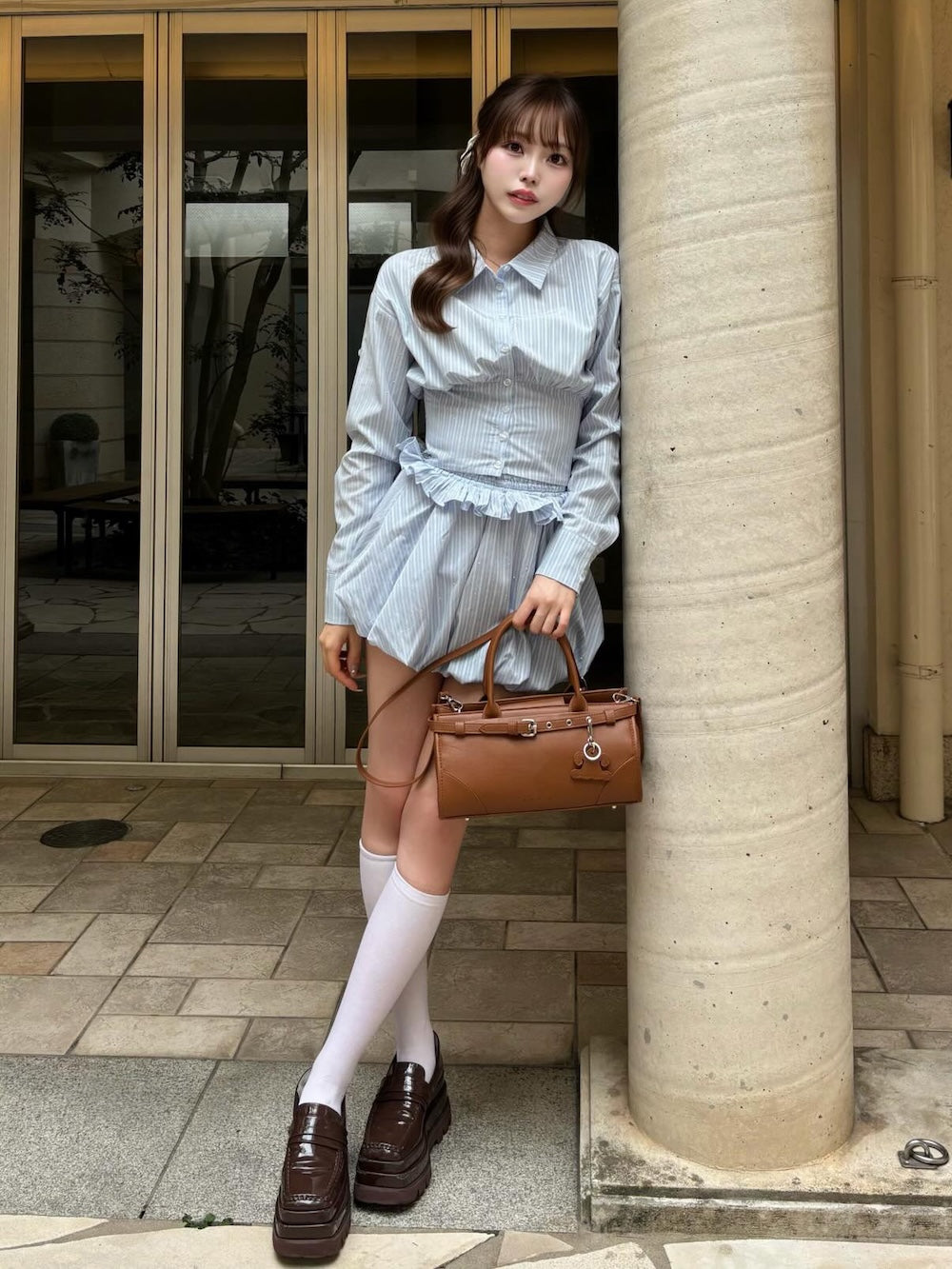 ビジューシャツバルーンミニセットアップ – Darich