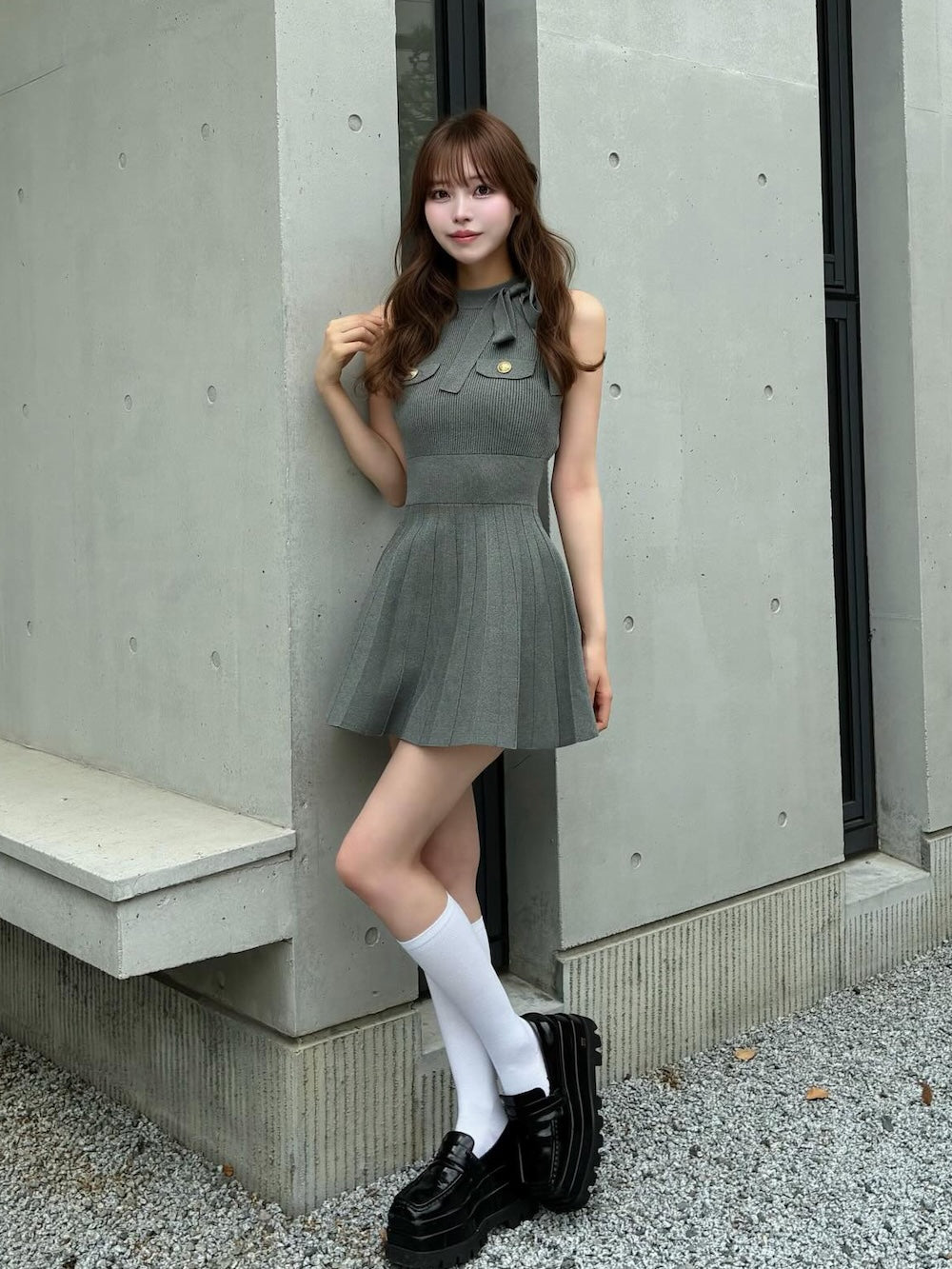モデル：166cm（着用サイズ：FL　着用カラー：GRY）