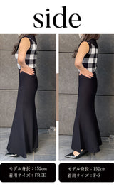 モデル：152cm（着用サイズ：F-S/FREE　着用カラー：BLK）