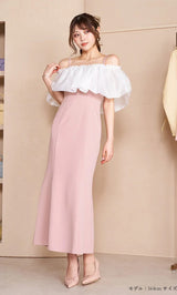 シアー2WAYロングドレス