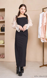 モデル：155cm（着用サイズ：FREE　着用カラー：BLK）