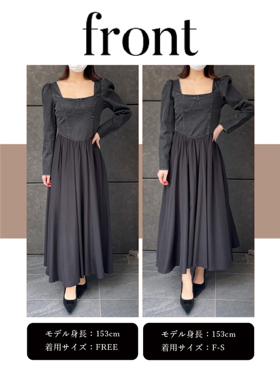モデル：153cm（着用サイズ：F-S/FREE　着用カラー：BLK）