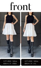 ホルターネックドッキングミニワンピース