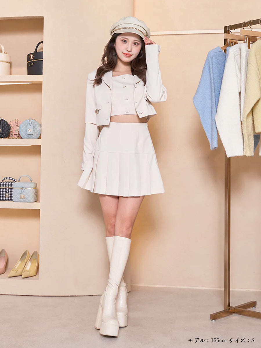 ポイントプリーツミニスカート