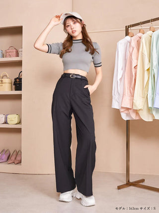 モデル：163cm（着用サイズ：S　着用カラー：BLK）
