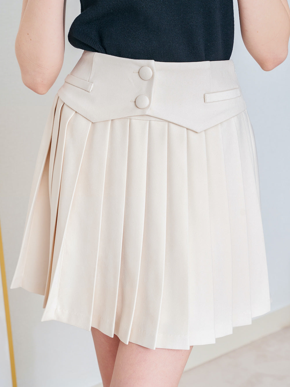 コルセットプリーツミニスカート
