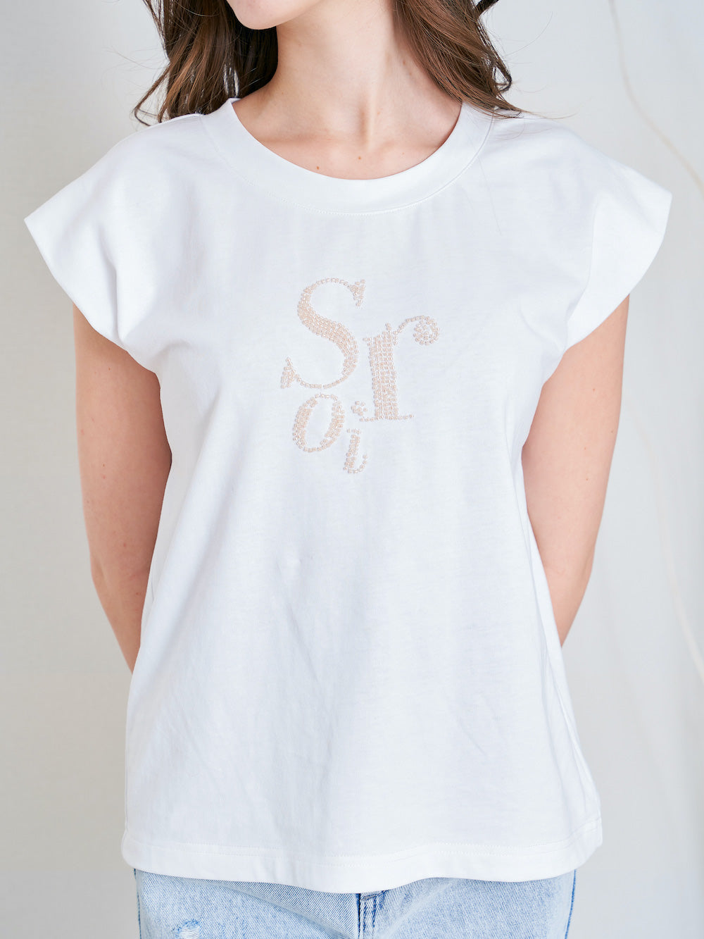 レタリングビーズTシャツ