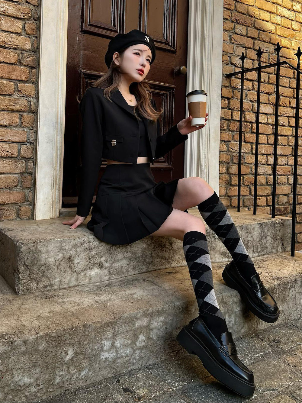 ポイントプリーツミニスカート