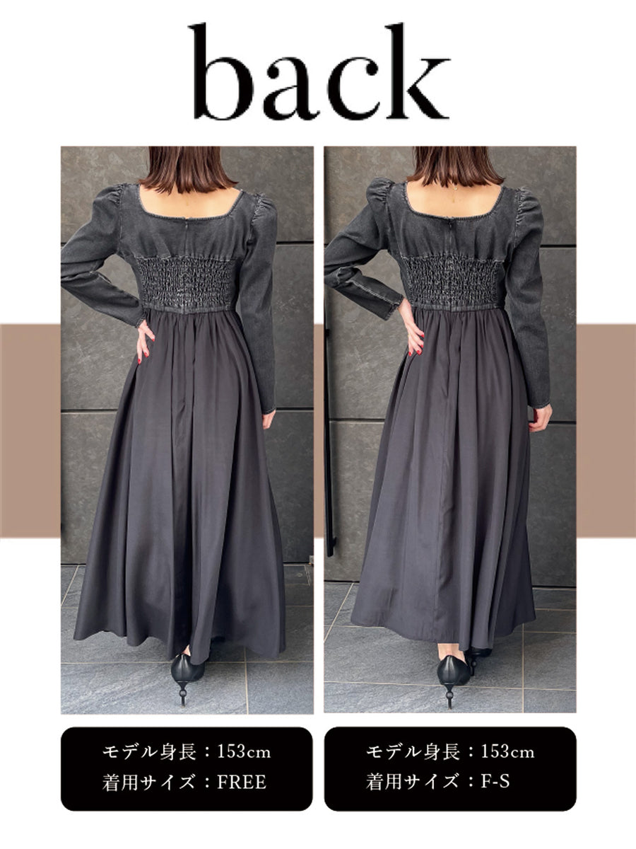 モデル：153cm（着用サイズ：F-S/FREE　着用カラー：BLK）