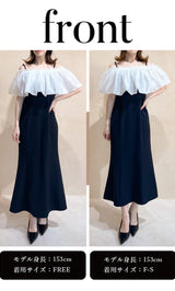 シアー2WAYロングドレス