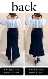 シアー2WAYロングドレス