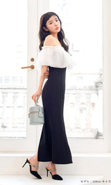 シアー2WAYロングドレス