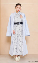 DDストライププリーツロングワンピース