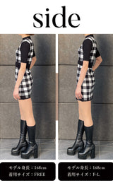 モデル：168cm（着用サイズ：FREE/F-L　着用カラー：BLK）