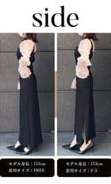 シアースリーブロングワンピース