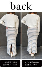 アンサンブルマルチボーダーロングワンピース