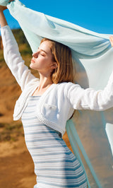 アンサンブルマルチボーダーロングワンピース