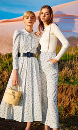 DDストライププリーツロングワンピース