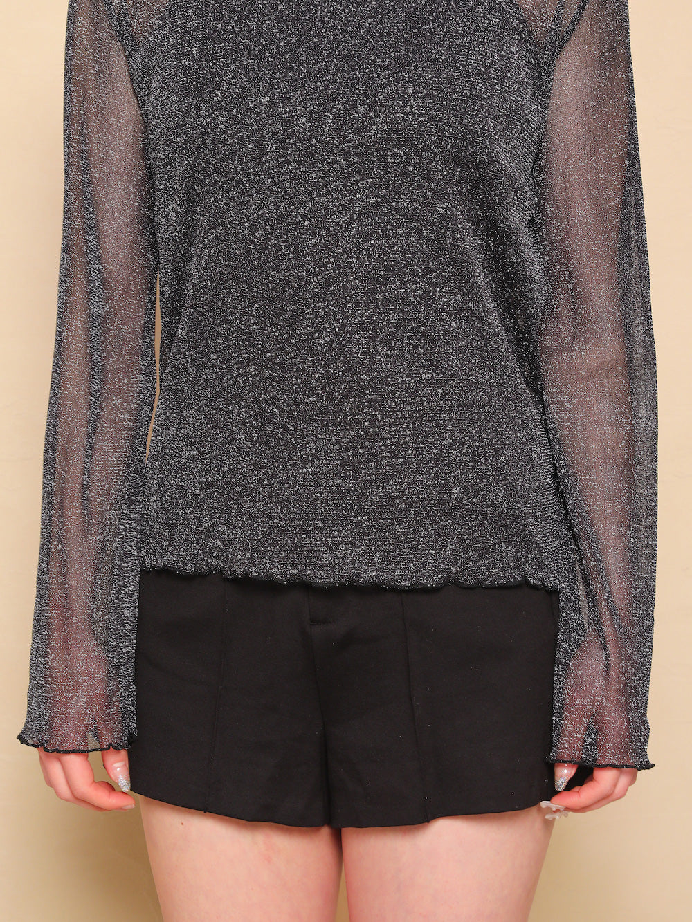 極美品♡Ｆ　ダーリッチ　ペプラムツイード　チュール　ラメ　トップス 極美品♡F ダーリッチ ペプラムツイード チュール ラメ