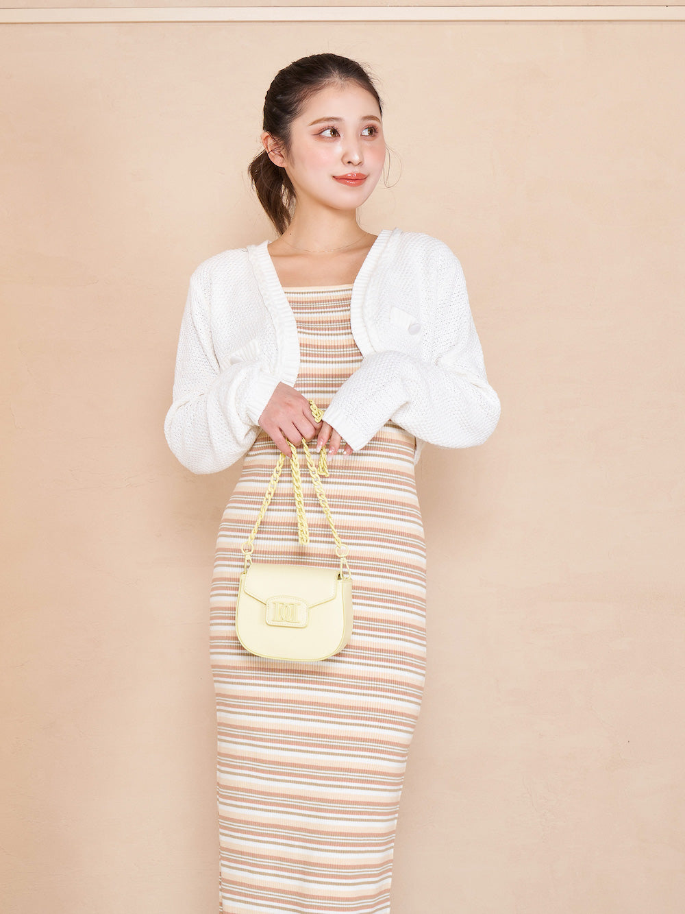 アンサンブルマルチボーダーロングワンピース