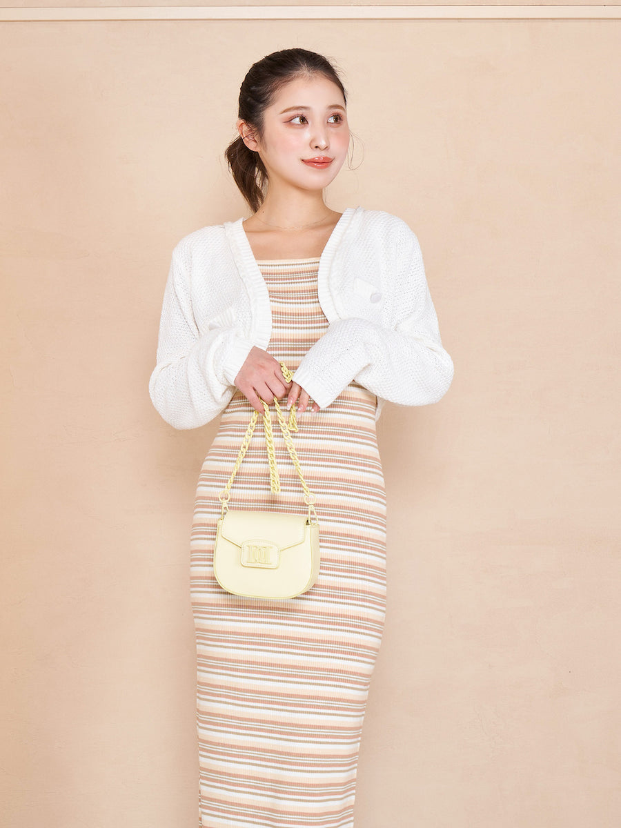 アンサンブルマルチボーダーロングワンピース