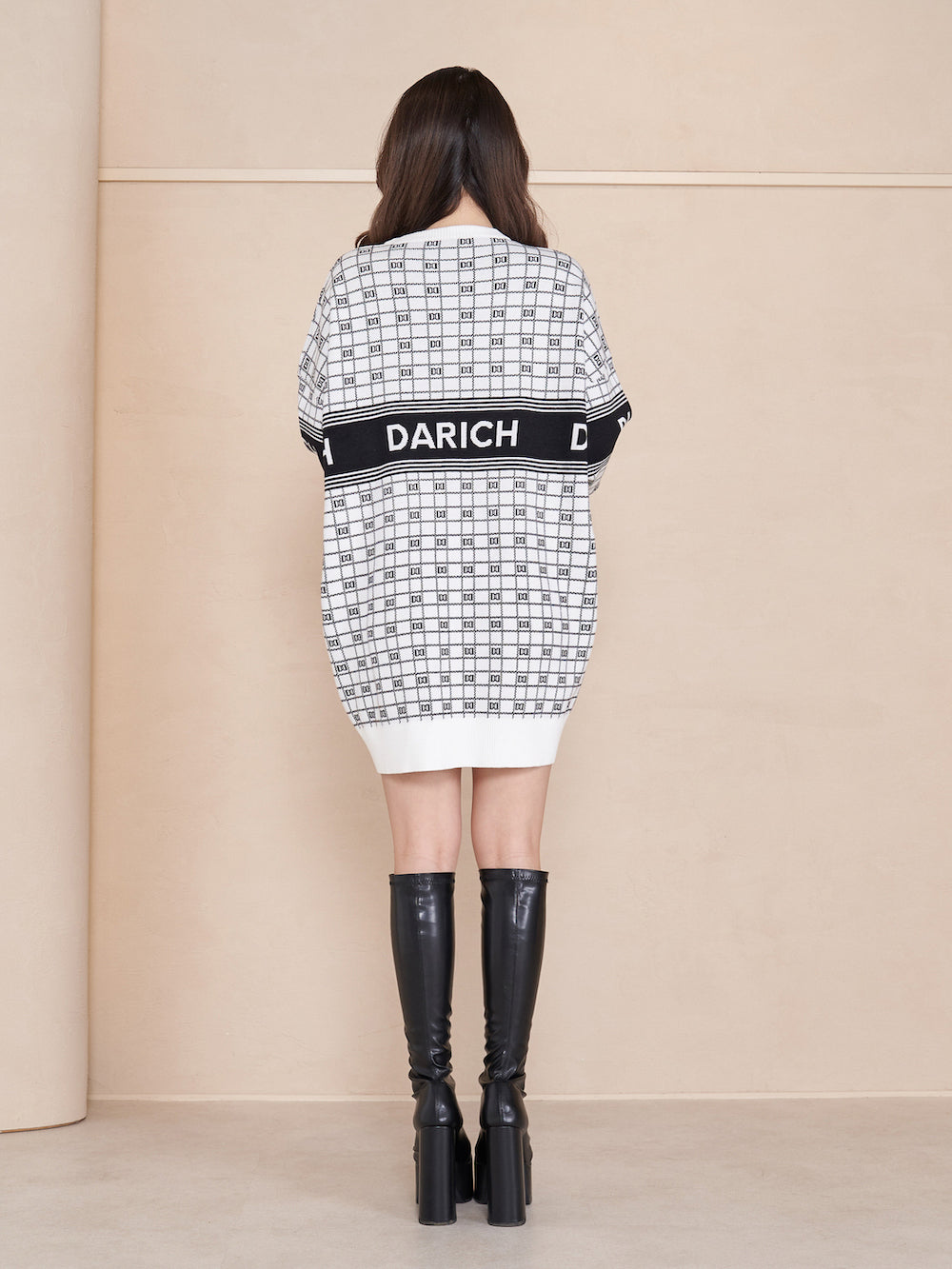 DD Logo Jacquard Oversized Knit Top – Darich