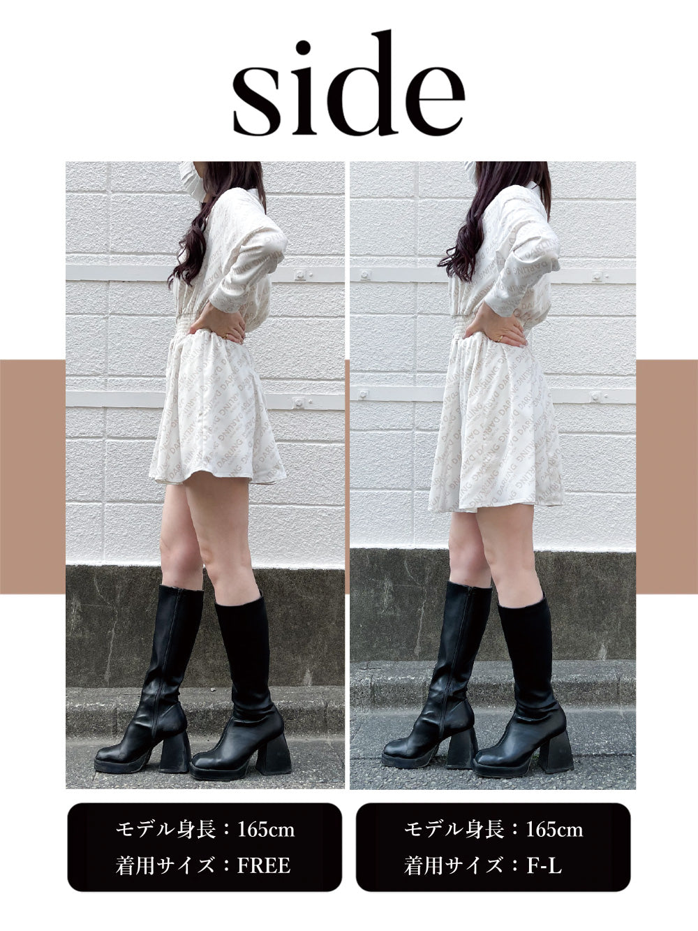 オブリークロゴシャーリングシャツワンピース