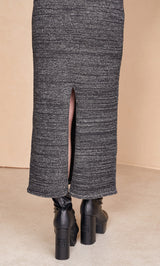 DDマリンボーダーニットロングワンピース