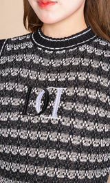 DDマリンボーダーニットロングワンピース