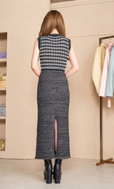 DDマリンボーダーニットロングワンピース