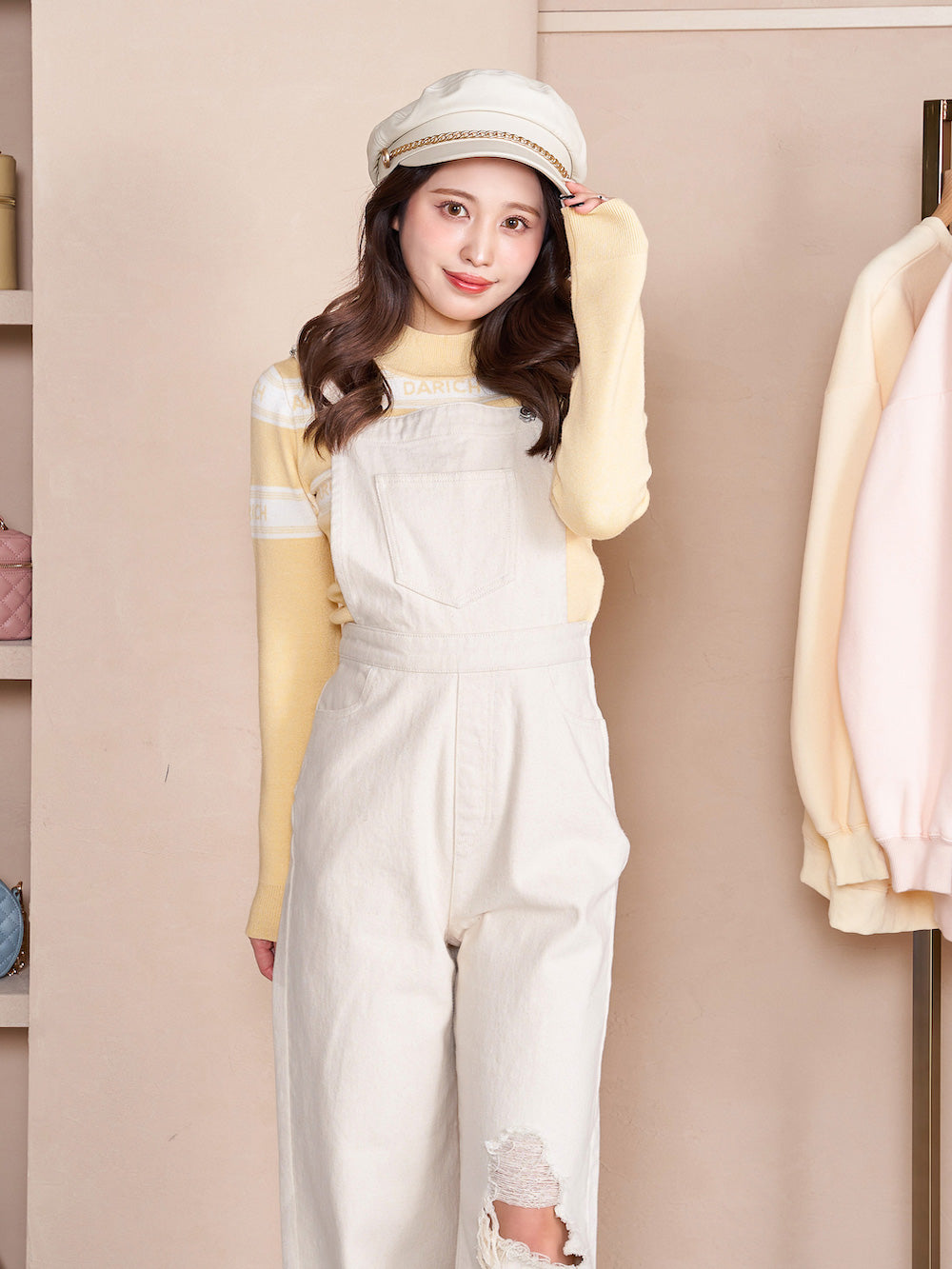 カットダメージデニムサロペット – Darich