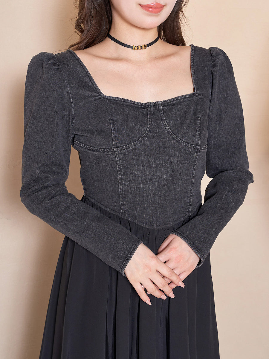 モデル：155cm（着用サイズ：FREE　着用カラー：BLK）