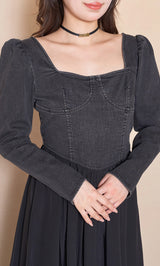 モデル：155cm（着用サイズ：FREE　着用カラー：BLK）