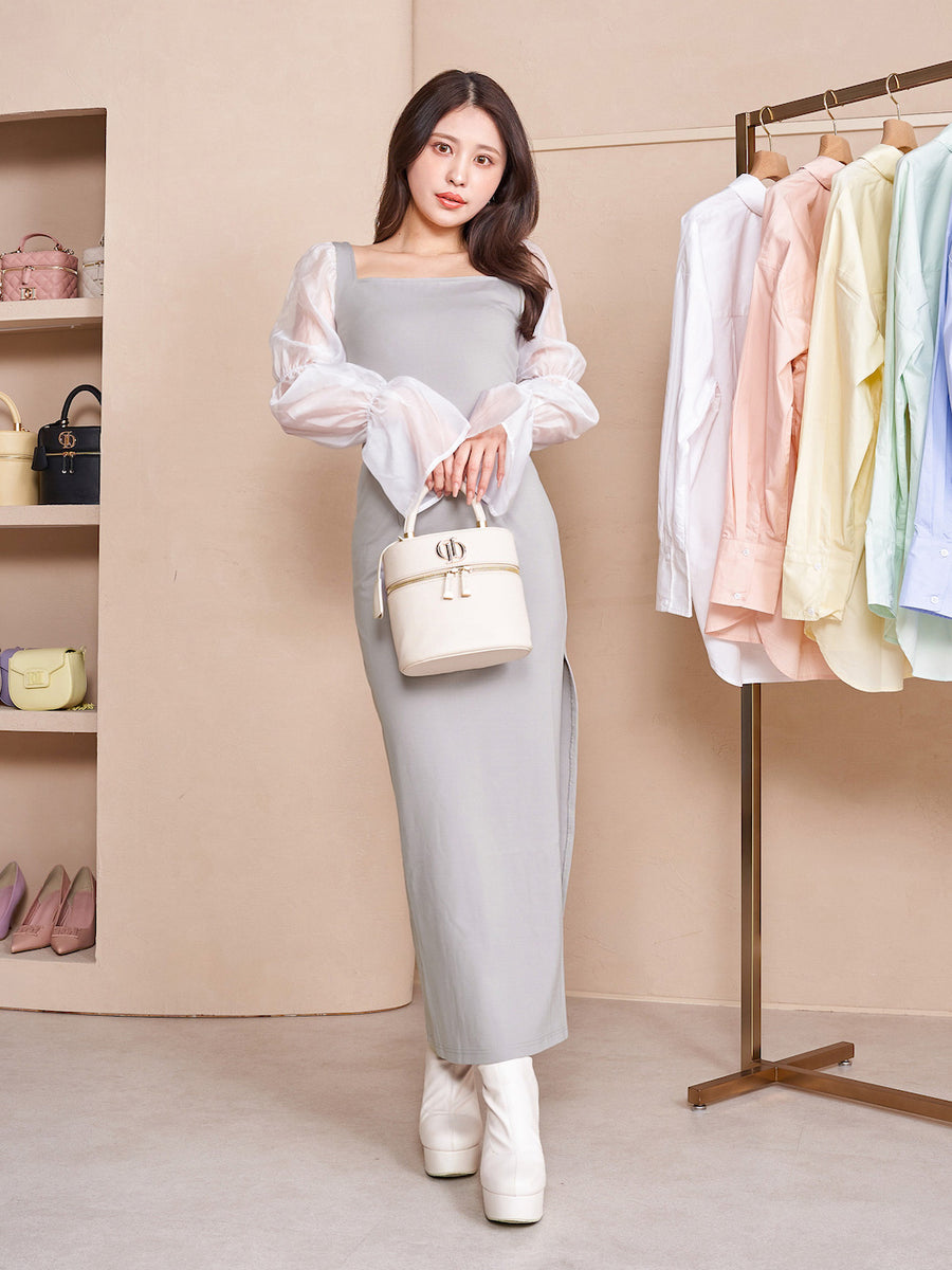 モデル：155cm（着用サイズ：FREE　着用カラー：GRY）