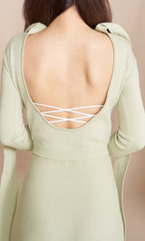 バックオープンマーメイドワンピース