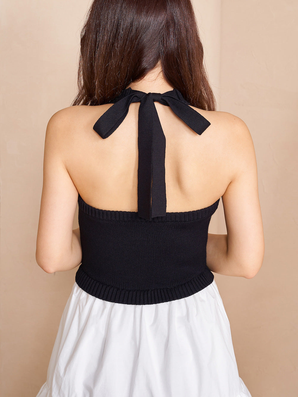 ホルターネックドッキングミニワンピース