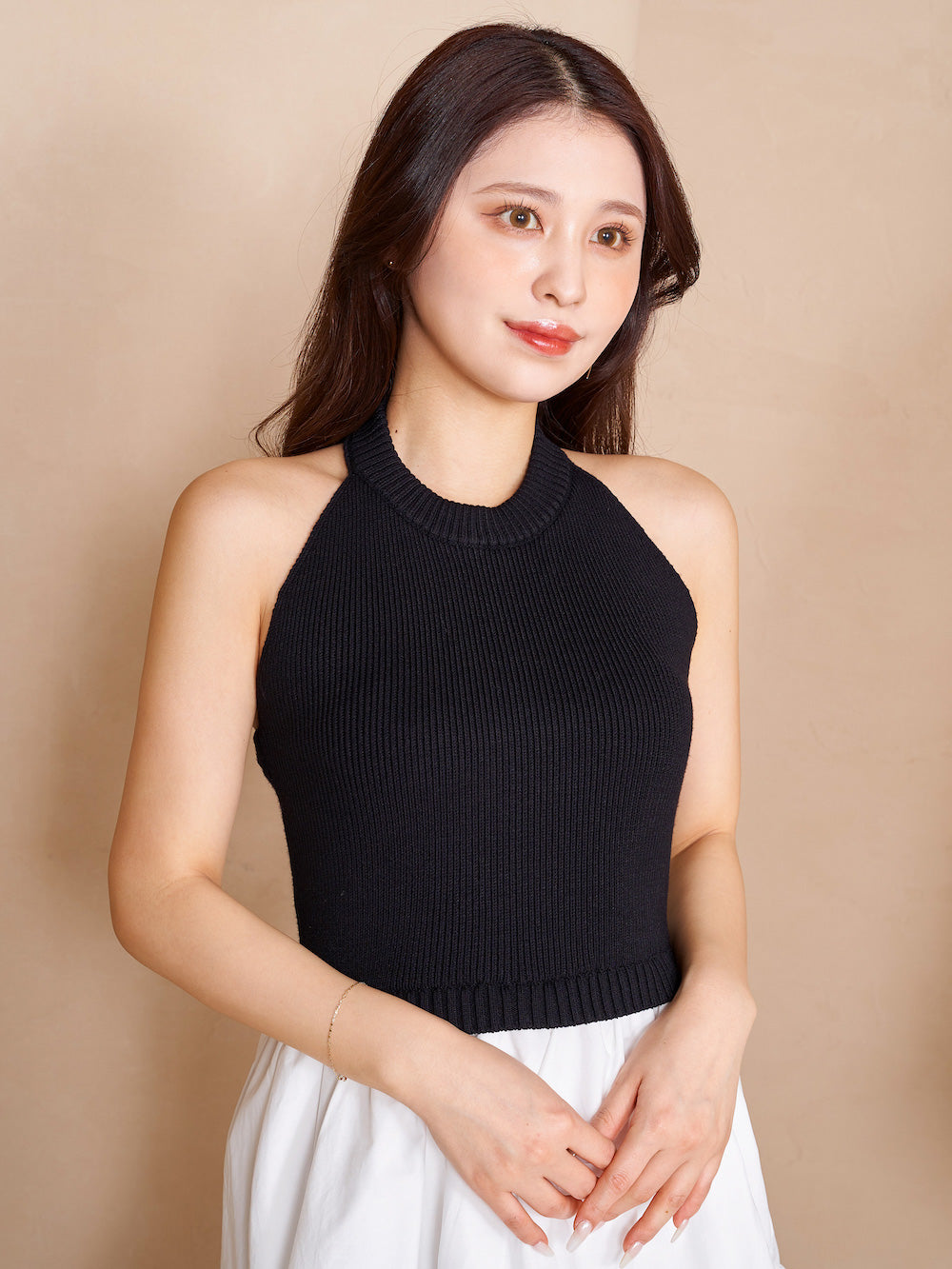 ホルターネックドッキングミニワンピース