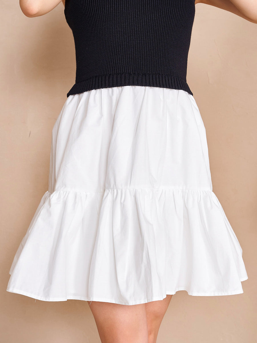 ホルターネックドッキングミニワンピース