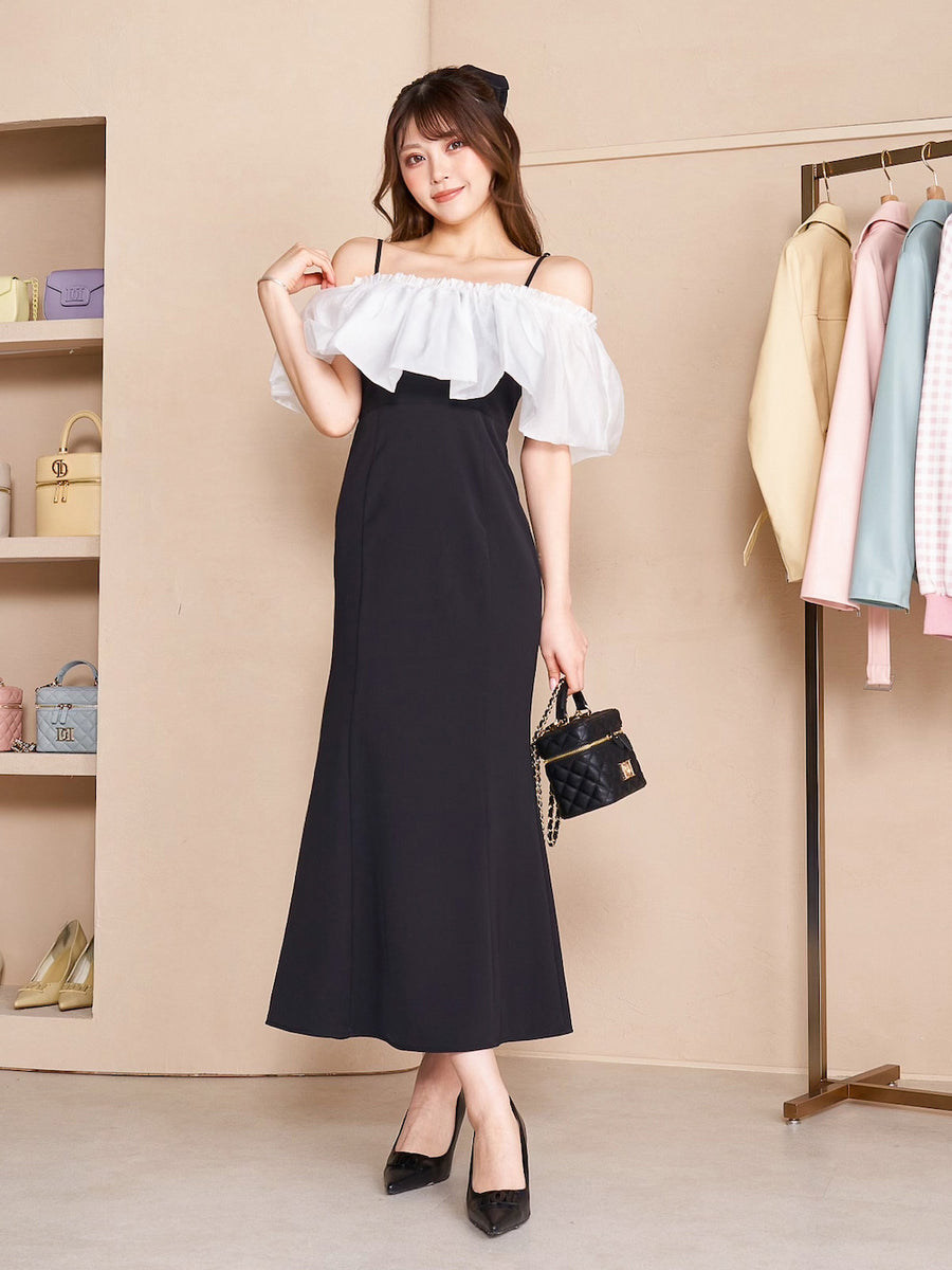 シアー2WAYロングドレス