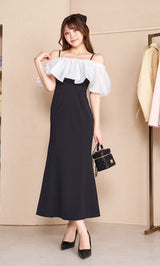 シアー2WAYロングドレス