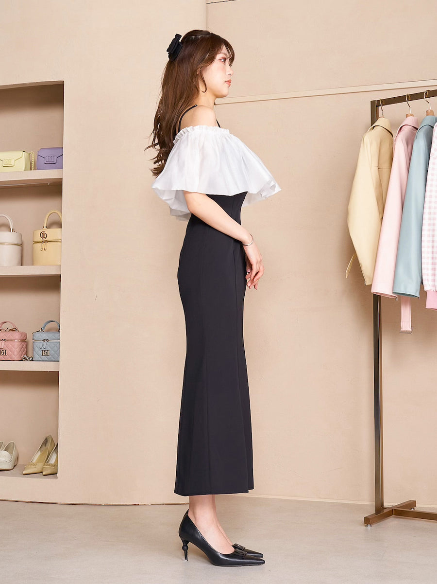 シアー2WAYロングドレス