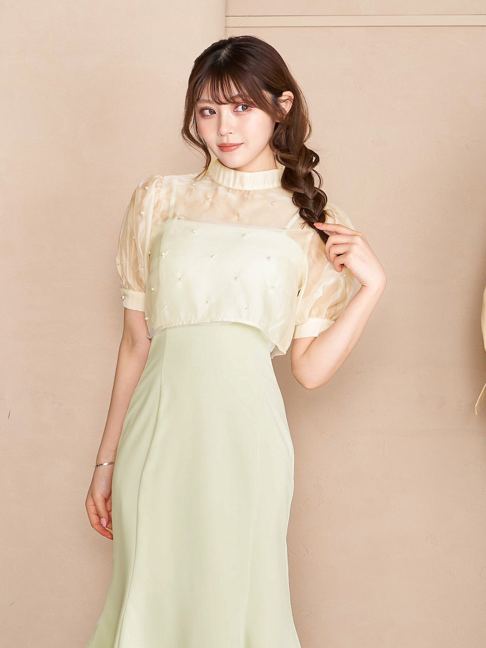 モデル：164cm（着用サイズ：FREE　着用カラー：MNT）