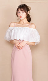 シアー2WAYロングドレス