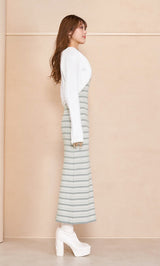 アンサンブルマルチボーダーロングワンピース